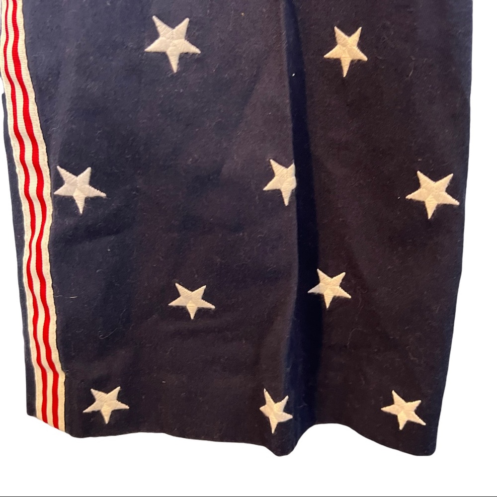 Tommy Hilfiger Navy Embroidered Stars & Stripes Pants size 14 Vintage - Picture 2 of 8